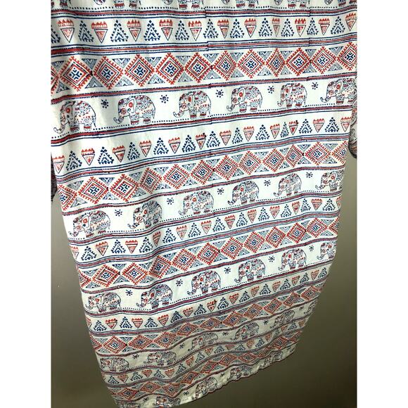 Roberta Roller Rabbit Men's Button Down Shirt Short Sleeve White Cotton - Picture 8 of 14